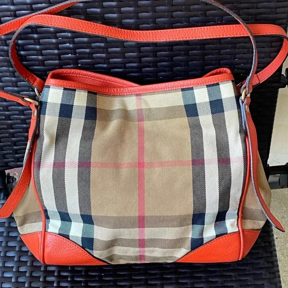 Burberry Novacheck Haymarket Tote, Cloth/Leather